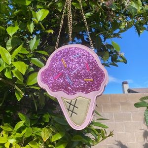 Ice Cream Purse Baby Pink Sparkle Glitter Kawaii ✨